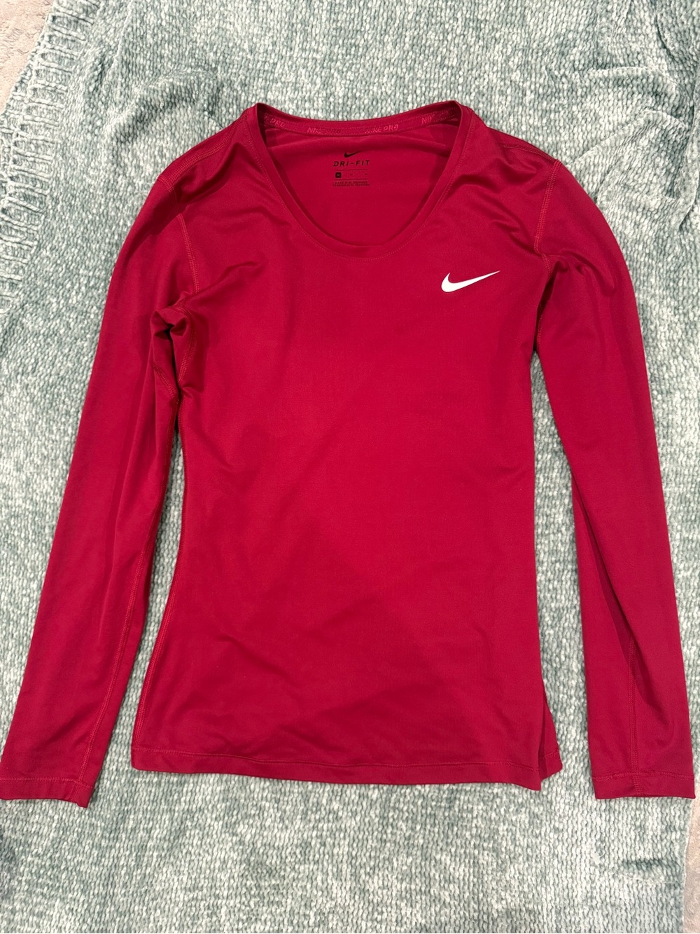 Nike Women's Long Sleeve Dri-FIT Top - Red